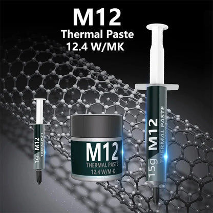 معجون حراري عالي الأداء من كول سيرك، موصل حرارياً، 12.4 واط/متر مكعب، متوفر بأحجام 1/4/8/15/30 غرام، مناسب لأجهزة الكمبيوتر المخصصة للألعاب، وأجهزة بلاي ستيشن 5، ووحدات المعالجة المركزية ووحدات معالجة الرسومات.