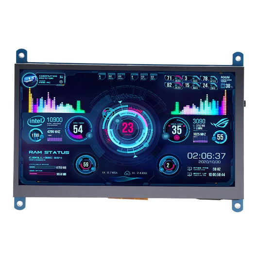 New 7 Inch IPS TFT LCD Display Touch Screen Monitor 1024*600 RGB Pixels USB HDMI-compatible for Raspberry Pi 4B 3B+ AIDA64