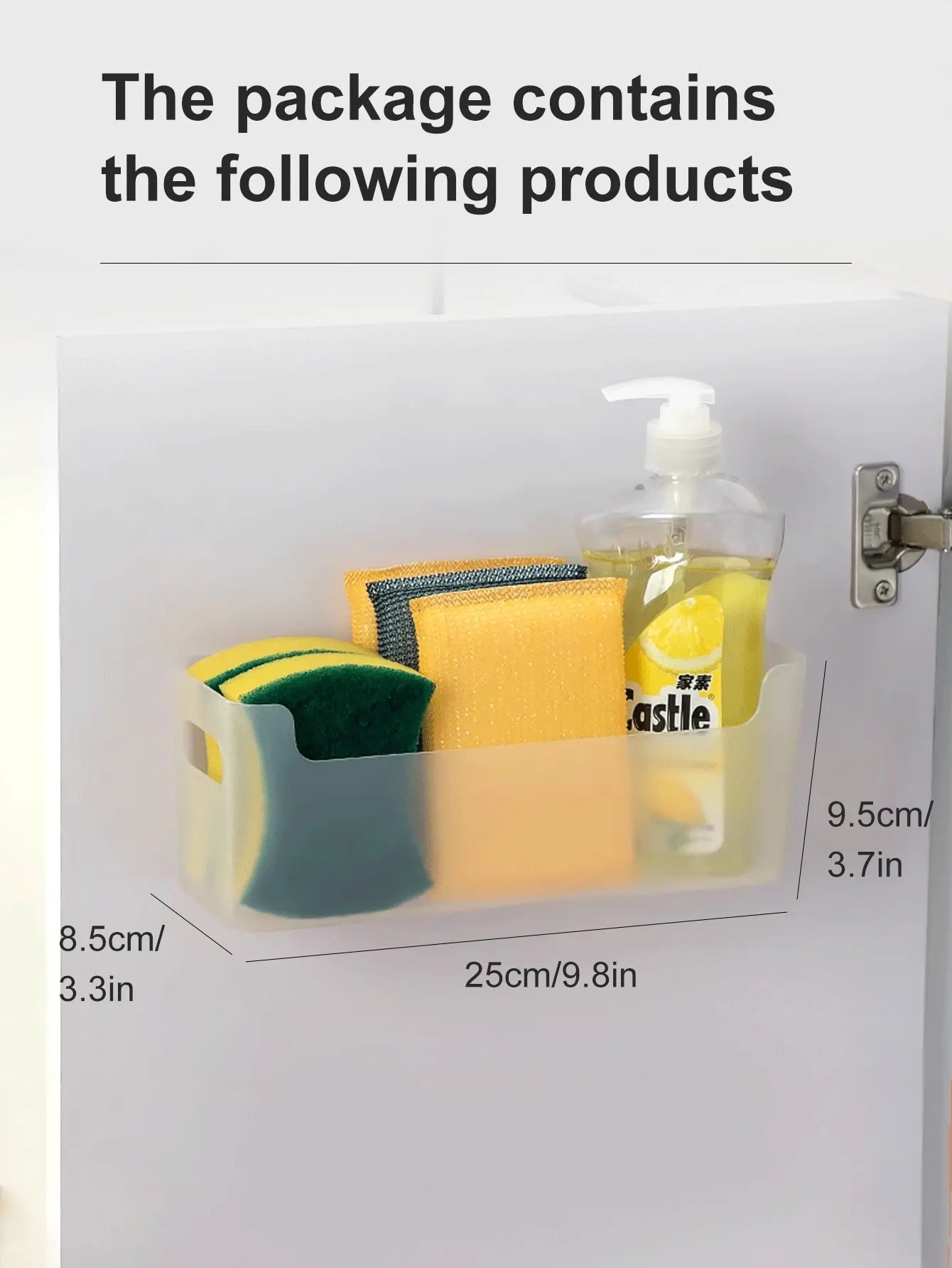 WORTHBUY Multifunctional Plastic Kitchen Storage Box – Punch-Free Wall-Mounted Cabinet Organizer for Kitchen Accessories