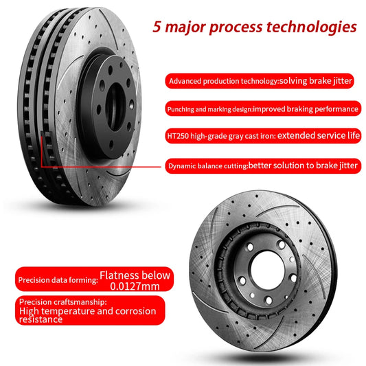 Feidun Customized High-quality Resolve brake shaking Noiseless Auto Parts Car brake discs brake rotors for Renault megane 2