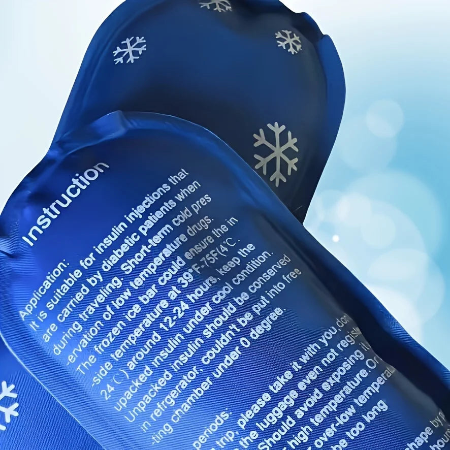 كيس ثلج جل الأنسولين (1/6 قطع) - كيس تبريد قابل لإعادة الاستخدام - شريط ثلج مبرد - عبوة ثلج عازلة للبرودة - لتسكين الألم وتخزين الأدوية 