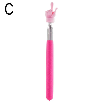 Retractable Teacher Pointer Finger Design StainlessSteel Telescopic School Teaching Pointer Stick Teacher Supplies for Classroom
