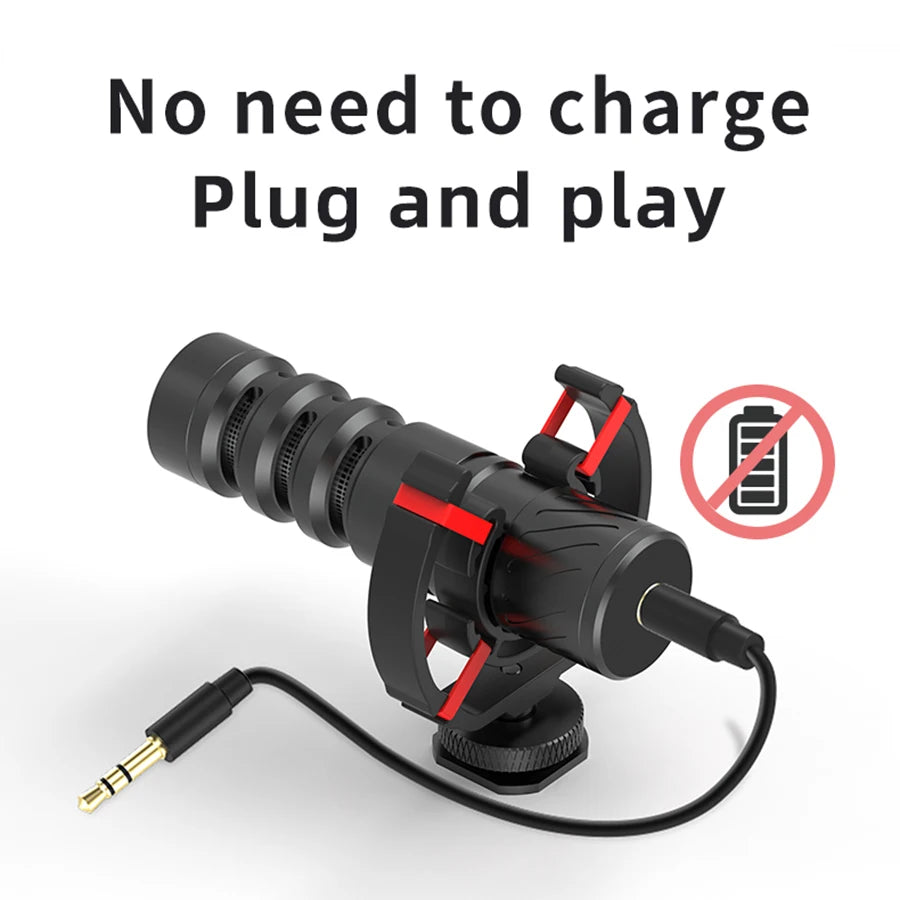 ميكروفون مامين الاحترافي ذو النمط القلبي - ميكروفون فيديو وبودكاست متوافق مع كاميرات كانون ونيكون والهواتف الذكية والمقابلات