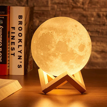 LED Moon Night Light – 3D Galaxy Lamp for Bedroom Décor, Gifts for Girls, Boys & Kids