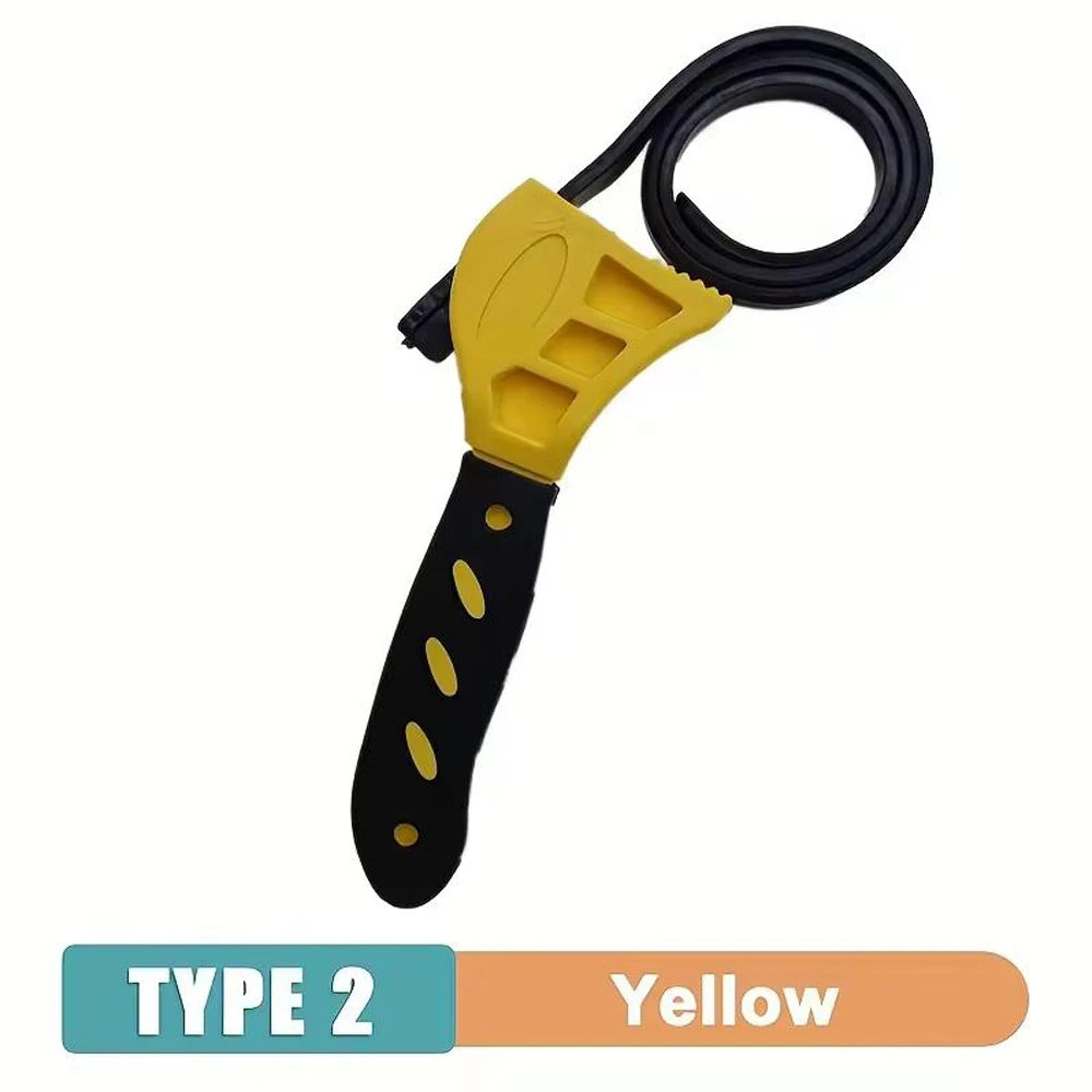 6-inch Belt Wrench Oil Filter Puller – Adjustable Strap Spanner for Auto & Maintenance