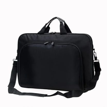 15.6 & 17 Inch Laptop Bag – Business Portable Nylon Computer Shoulder Handbag with Zipper, Simple Stylish Design