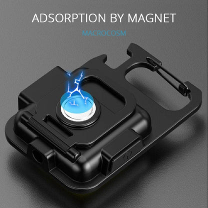 Super Bright Mini COB Keychain Flashlight – Portable Rechargeable Camping Light with Magnet & 4 Lighting Modes