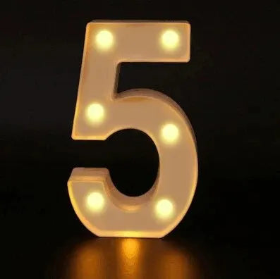 Luminous Number Lamp LED Light – Battery Operated Decorative Night Light for Home, Weddings, Birthdays & Christmas Parties
