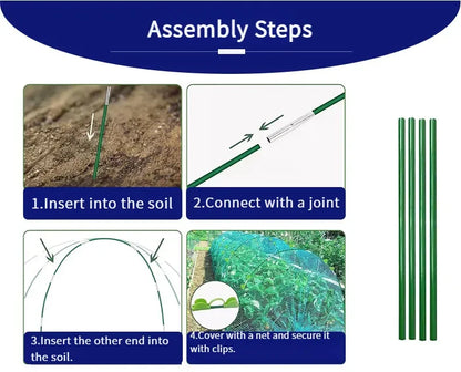 Fiberglass Garden Support Rod – Arch & Shed Frame for Vegetable & Greenhouse Structures