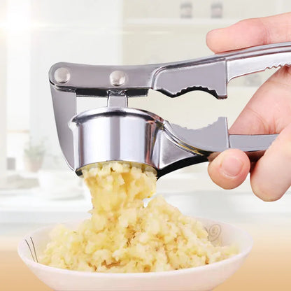 Stainless Steel Garlic Press Crusher – Manual Garlic Mincer & Squeezer for Kitchen Use