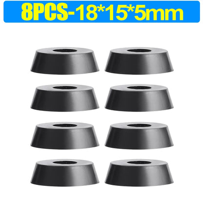 8/80 قطعة من وسادات مطاطية لحماية الأرضيات، مانعة للانزلاق، لحماية ألواح التقطيع والأثاث، وأغطية أرجل الطاولات والكراسي، وحصائر الأثاث. 