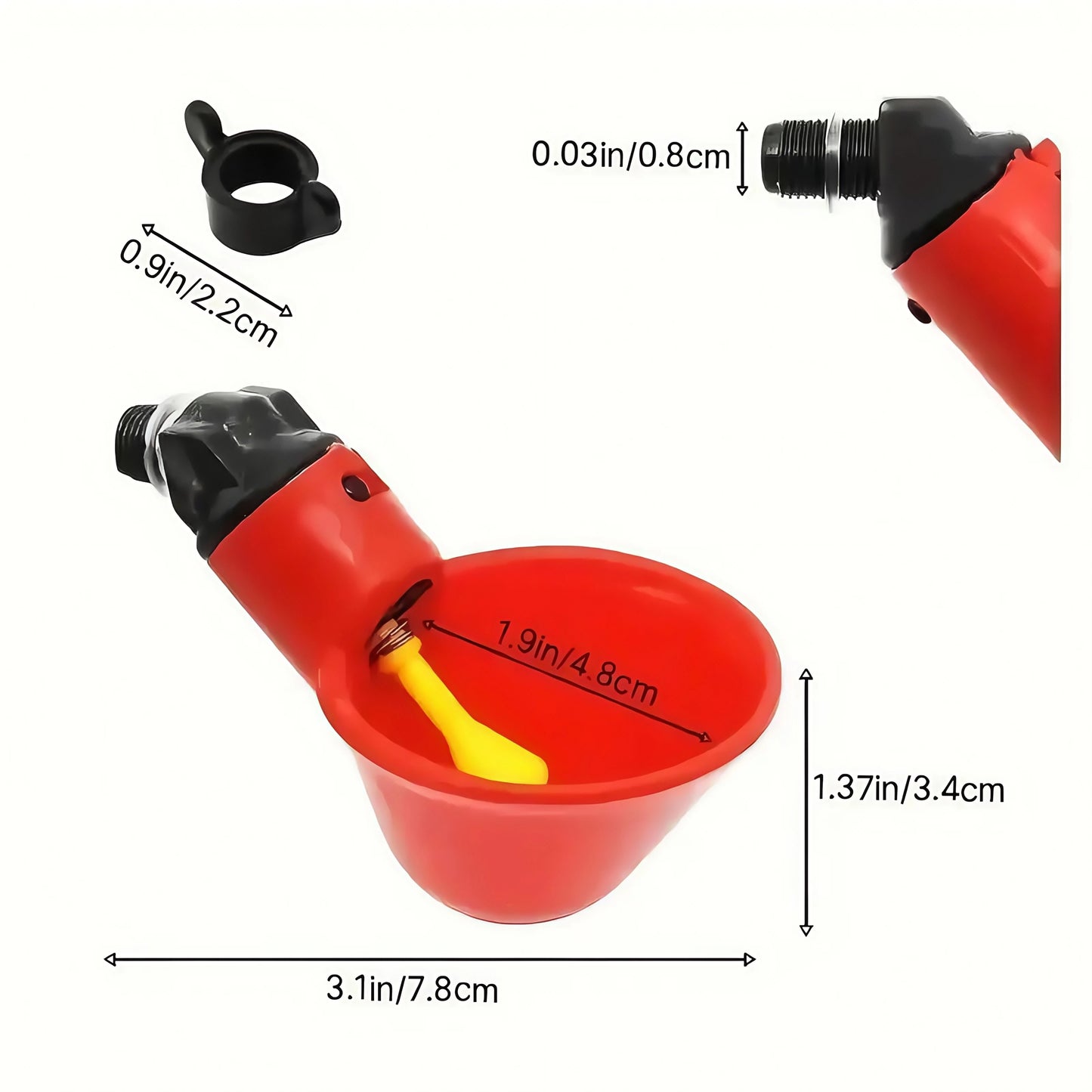 20PCS Automatic Chicken Drinking Cups – Leakproof Poultry Waterer Kit