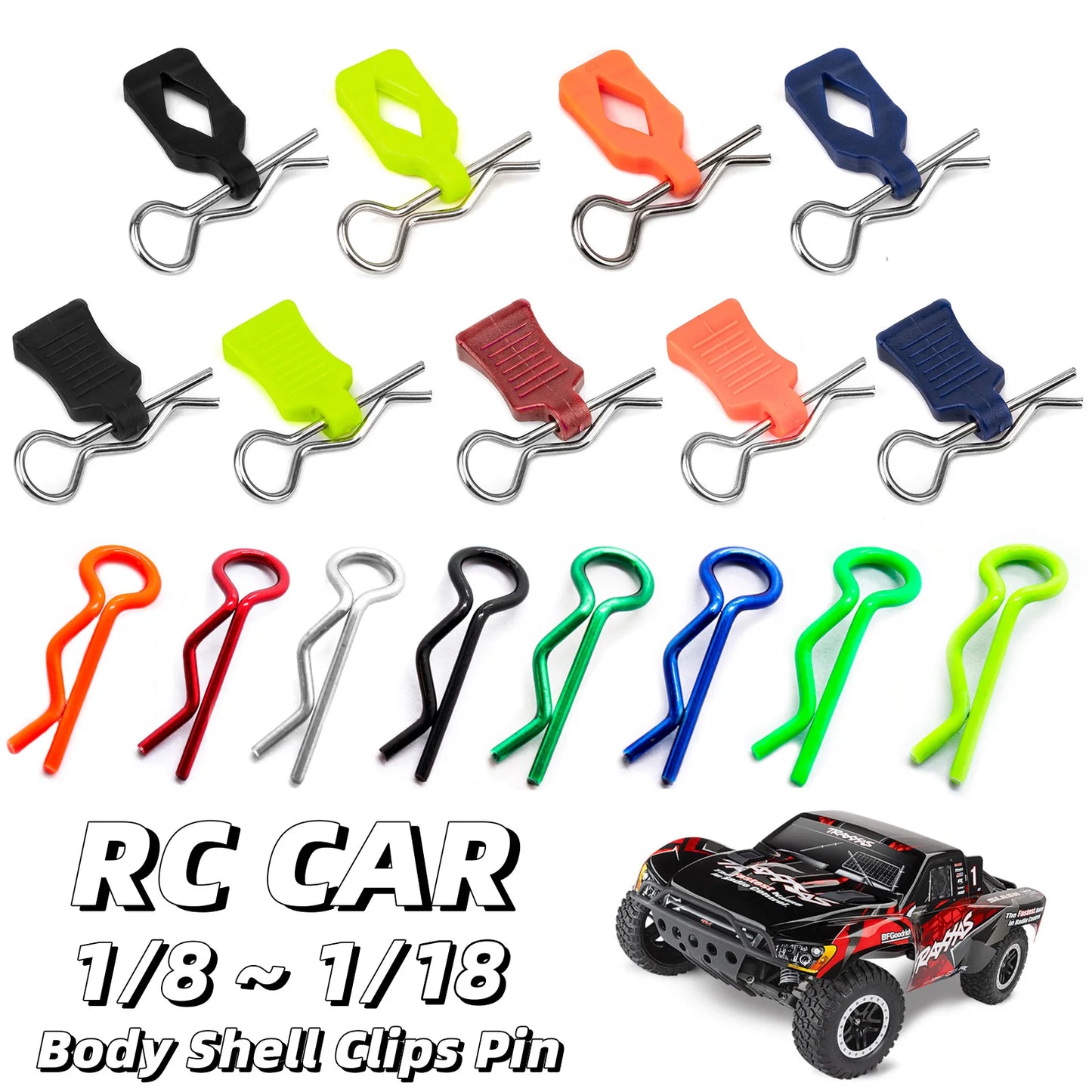 RC Car Body Shell Clips – Aluminum Alloy Pin Buckle for 1/10 1/12 1/16 RC Cars