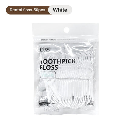 10Pcs/Box Floss Toothpick Set – Portable Reusable Dental Floss with Storage Case for Easy Teeth Cleaning