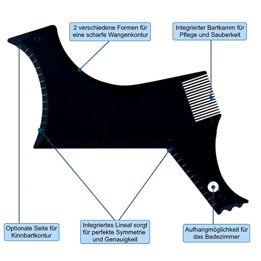 Beard Shaping Comb – All-in-One Beard Styling Template for Men