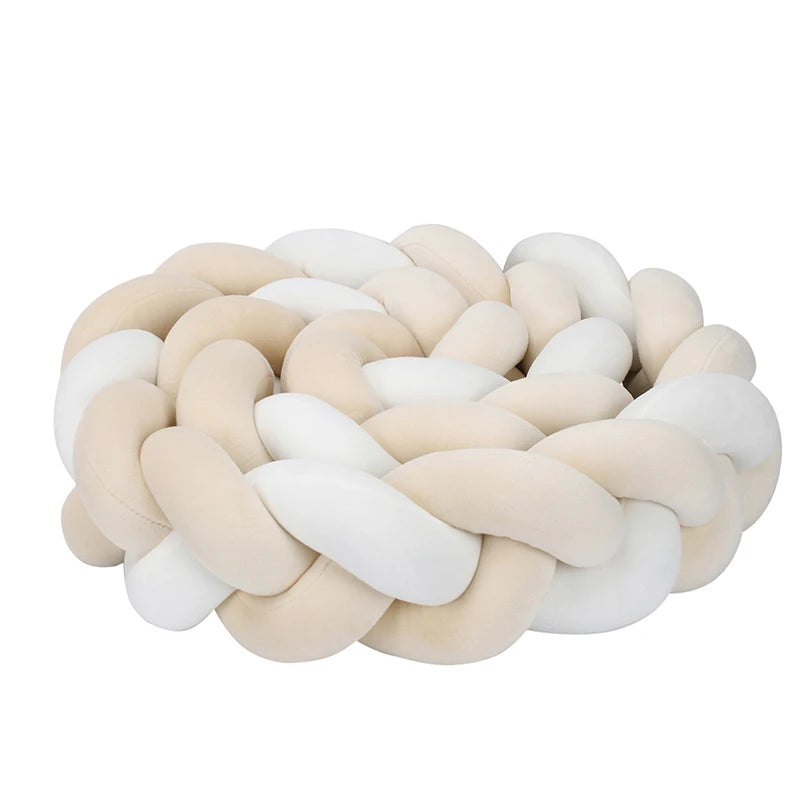 واقي سرير مضفر للأطفال من عمر شهر إلى 4 أشهر - وسادة ناعمة لحماية سرير الطفل وديكور غرفة الأطفال