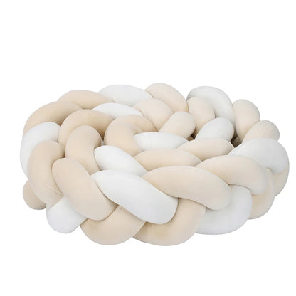 واقي سرير مضفر للأطفال من عمر شهر إلى 4 أشهر - وسادة ناعمة لحماية سرير الطفل وديكور غرفة الأطفال