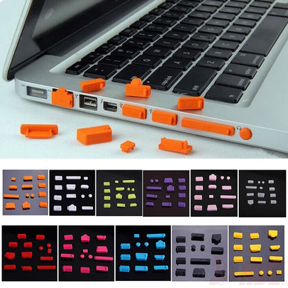 16Pcs Universal Anti-Dust Silicone Notebook Port Plug – Elastic USB & Laptop Port Protectors