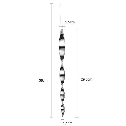 12Pcs Birds Repellent Reflective Rods Silver Spinner Bird Deterrent Device Hanging Ornament for Outdoor Garden Decor Supplies 12