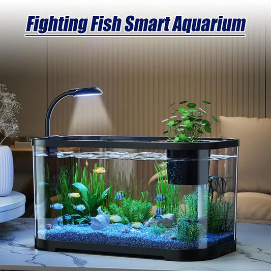 Desktop Small Betta Fish Tank Aquarium – Acrylic Office Micro Fishbowl with Filtration