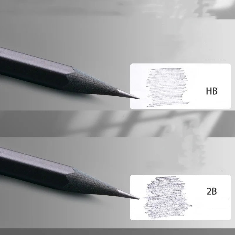 مجموعة أقلام رصاص جرافيت من الخشب الأسود - 10 أقلام رصاص للكتابة HB و2B للاستخدام المدرسي أو المكتبي