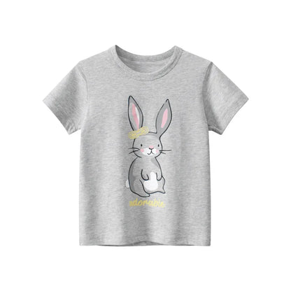 2025 Summer Kids’ Girls Short Sleeve T-Shirts – Printed Little Girl Tops for Toddlers (Ages 2-8 Years)