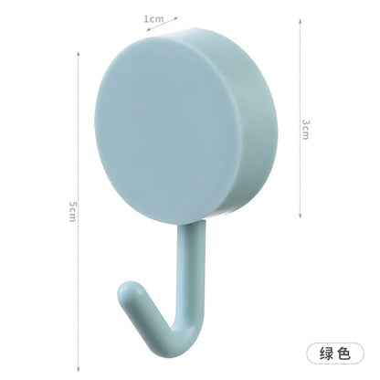 10PCS Self Adhesive Wall Hooks Strong Hold No Drilling – Multi-Color Coat, Bag, Towel Hangers for Bathroom, Kitchen & Home Storage