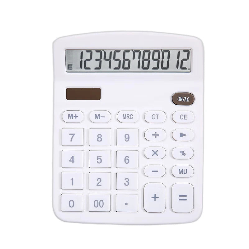 12-Digits Electronic Calculator – Solar & Battery Dual Power Supply Calculator for Home, Office, School & Financial Accounting