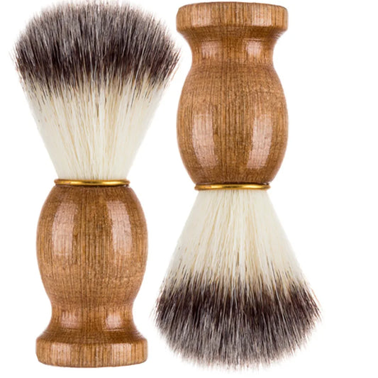 Badger Hair Shaving Brush – Wooden Handle Facial Brush for Beard Cleaning & Shave Prep