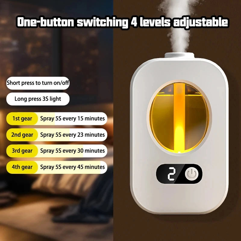 موزع روائح أوتوماتيكي - معطر جو ومرطب هواء يعمل بالموجات فوق الصوتية عبر منفذ USB للحمام والمرحاض والمكتب