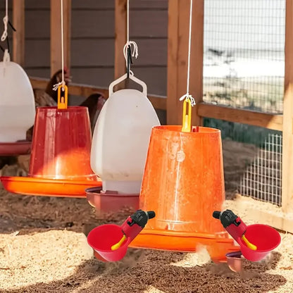 20PCS Automatic Chicken Drinking Cups – Leakproof Poultry Waterer Kit
