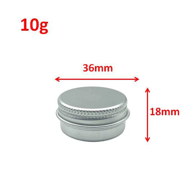 10-Pack Silver Aluminum Screw-Top Tins – Round Containers for Candles, Spices, Gifts