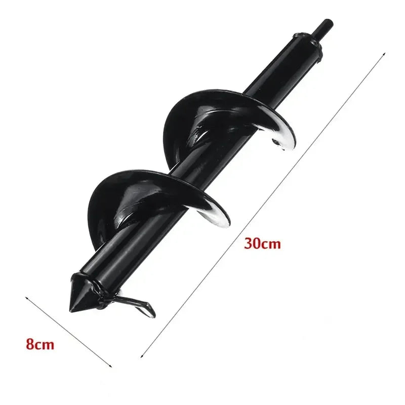 JUSTINLAU Spiral Auger Drill Bit – 9 to 18 Inch Earth Planter for Post Hole & Garden Digging