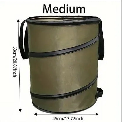 حقيبة حديقة قابلة للطي من كانجارو - حاوية كبيرة ومتينة للعشب والأوراق لتنظيف الحديقة بسهولة