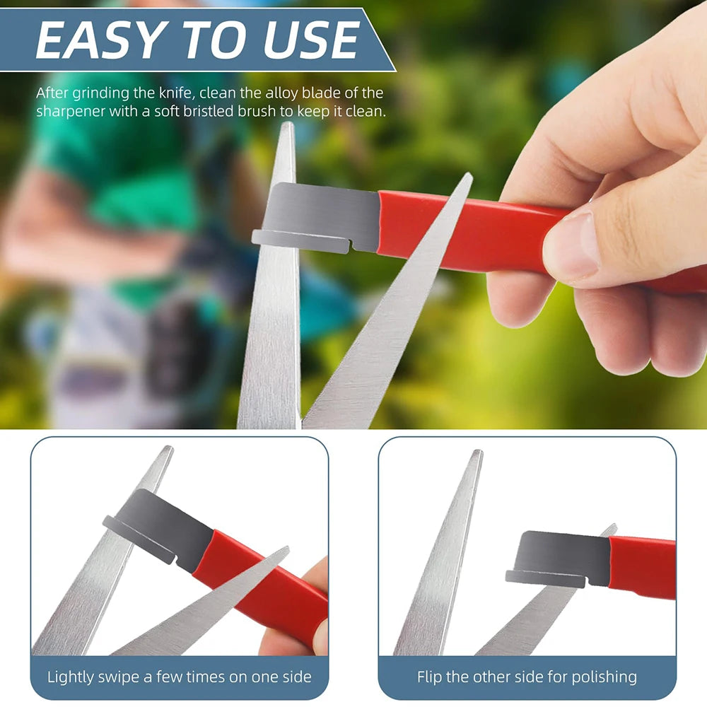 Kitchen Scissors Sharpener Tungsten Diamond Ceramic - Professional Sharpening Stone for All Blades Garden Shears Precision Tool