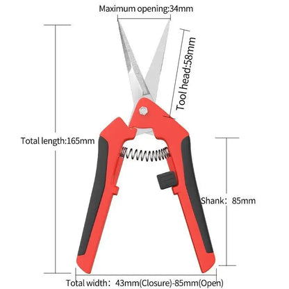AIRAJ 7-Inch Pruning Scissors – Garden Shears for Bonsai, Fruit, and Weeds