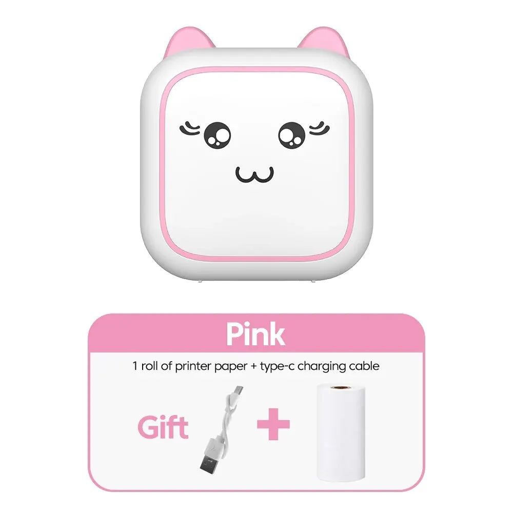 Portable Mini Thermal Photo Printer – Rechargeable Bluetooth Label Printer for Text, Photos & Symbols