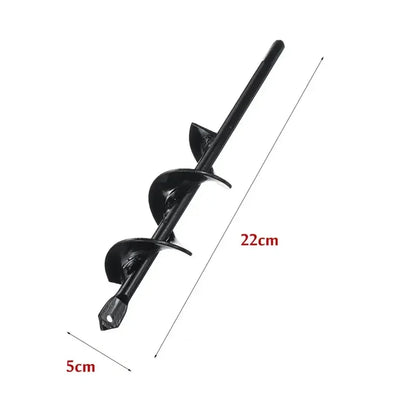 JUSTINLAU Spiral Auger Drill Bit – 9 to 18 Inch Earth Planter for Post Hole & Garden Digging