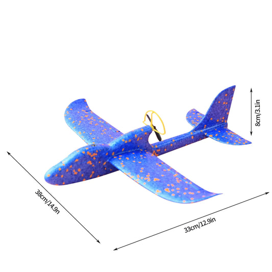 Electric Foam Glider Plane – LED Rechargeable Hand-Throw Airplane Toy for Kids Outdoor Play