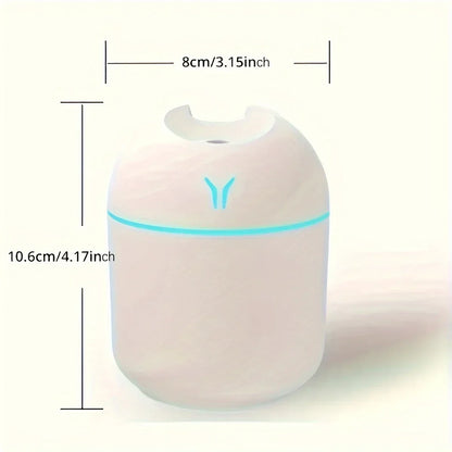 Compact USB Aroma Diffuser & Humidifier – Mini Essential Oil Atomizer with LED Night Light for Home & Car