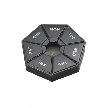 منظم حبوب صغير لمدة 7 أيام – علبة حبوب أسبوعية صغيرة محمولة للسفر والفيتامينات والأدوية