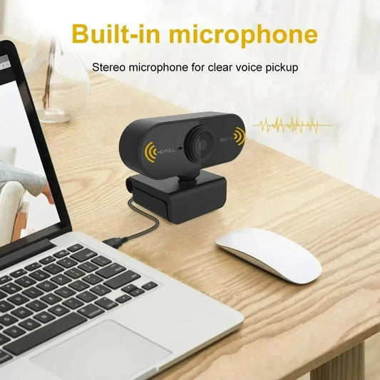 1080P HD USB Network Camera with Microphone and Tripod – Computer Web Camera for Work & Video Conferencing