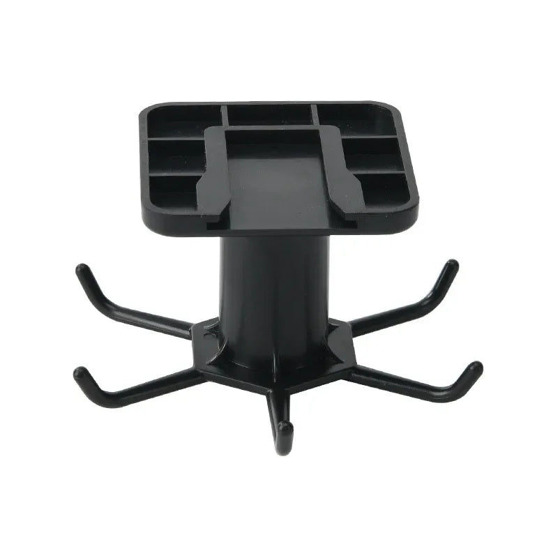 Rotating Kitchen Hooks Storage Rack – No-Punch Wall-Mounted Multifunctional Organizer for Kitchenware