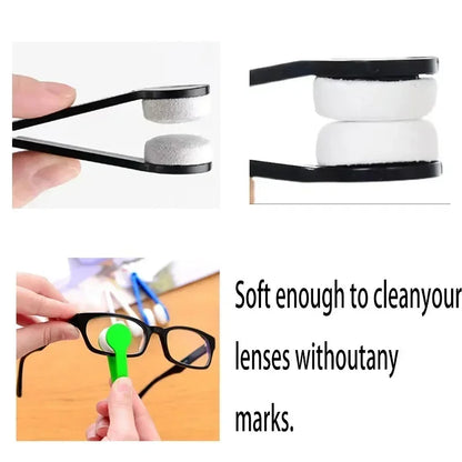 فرشاة تنظيف النظارات المصنوعة من الألياف الدقيقة - منظف عدسات محمول للنظارات والنظارات الشمسية والاستخدام أثناء السفر