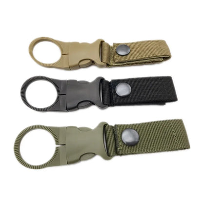 Webbing Buckle Hook Water Bottle Holder Clip – Outdoor Nylon EDC Carabiner for Belt & Backpack