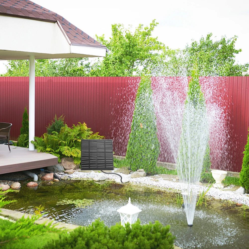 5W 5V Water Fountain Garden Decoration with Stake Solar Power Panel Water Pump Watering System Energy Saving Kits for Fish Tank