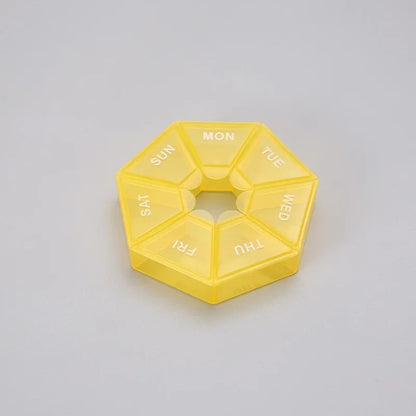 منظم حبوب صغير لمدة 7 أيام – علبة حبوب أسبوعية صغيرة محمولة للسفر والفيتامينات والأدوية