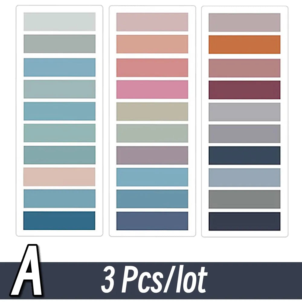 2400S Transparent Sticky Notes – Colorful Index Memo Pads for School & Office