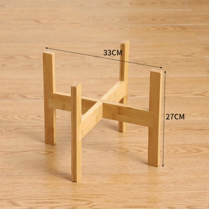 حامل عرض بونساي من الخيزران، حامل أصيص زهور خشبي، قاعدة متينة لأصيص الزهور، حامل عرض أرضي، ديكور منزلي 