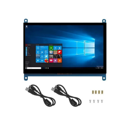 7 Inch Raspberry Pi 4/3/2/B/B+/A+ Monitor 1024x600 IPS 5-Points Capacitive Touchscreen Drive Free HDMI Display For Win 7/8/10